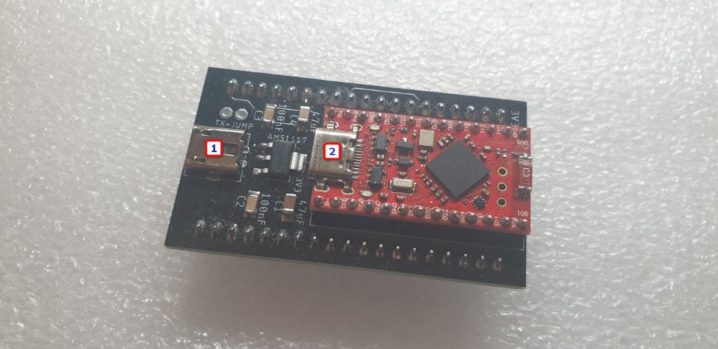 Gniazdo 1 zasilanie, gniazdo 2 programowanie