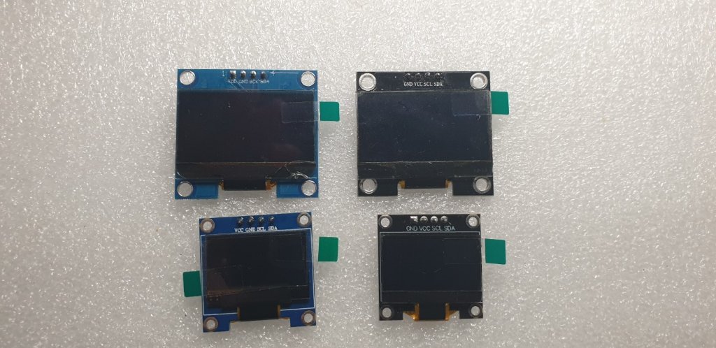 Wyświetlacze OLED 0.96'' 1.3'' oraz wersje z zamienioną kolejnością VCC/GND