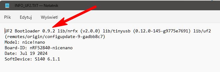 Numer wersji bootloadera