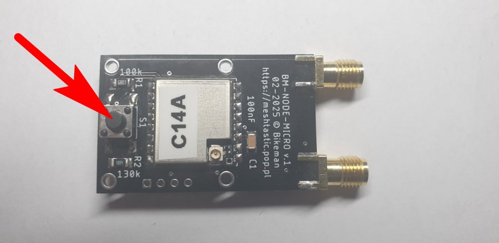Wejście w DFU - BM-NODE-MICRO v.1