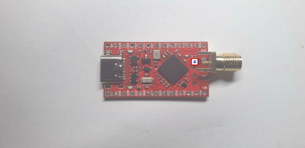 Przylutowanie piny sygnałowego SMA do padu sygnałowego PCB